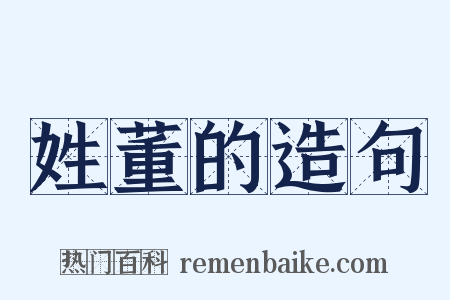 姓董的造句是什么意思的图片